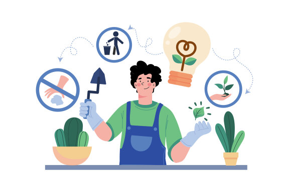 M693_Green Living Illustration Pack