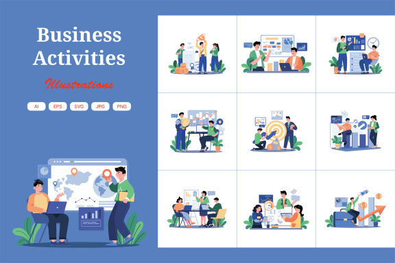 M689_Business Activities Illustration Pack