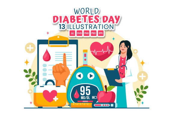 13 World Diabetes Day Illustration