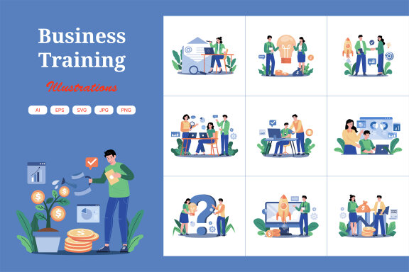 M685_Business Training Illustration Pack 2