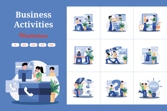M681_Business Activities Illustration Pack 