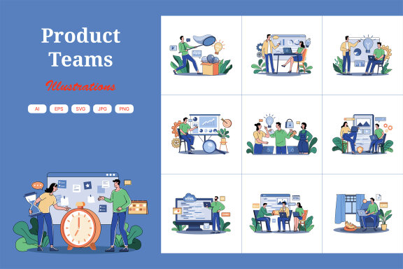 M673_Product Teams Illustration Pack 1