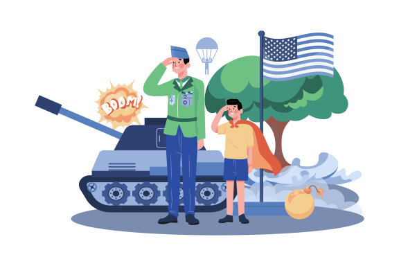 M665_Happy Veterans Day Illustration Pack
