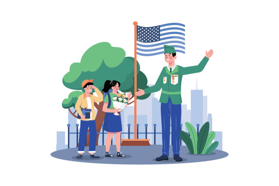 M665_Happy Veterans Day Illustration Pack