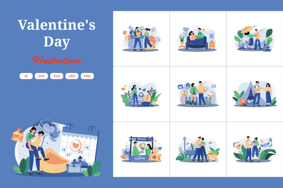 M660_Valentine's Day Illustration Pack