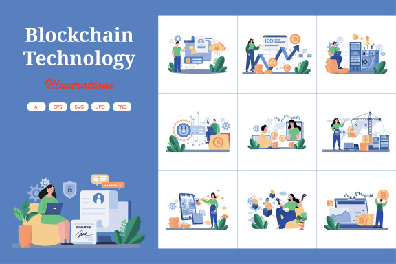 M654_Blockchain Illustration Pack