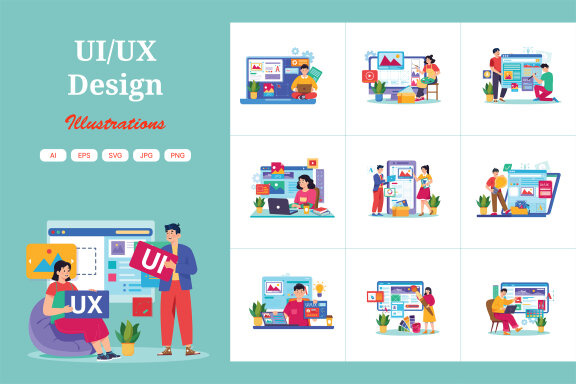M653_UI/UX Design Illustration Pack