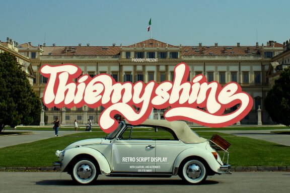 Thiemyshine | Retro Script Display
