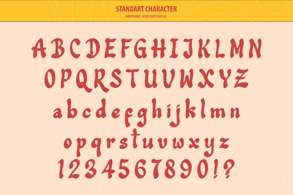 Thiemyshine | Retro Script Display