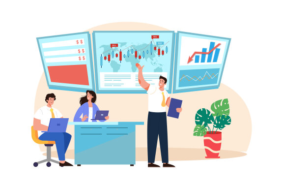 M642_Stock Market FREE Illustration Pack