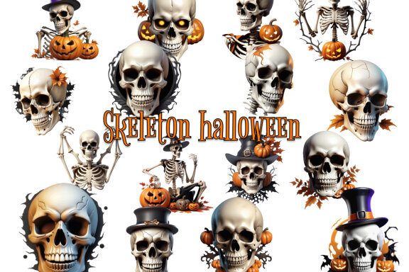 Skeleton Halloween Clipart