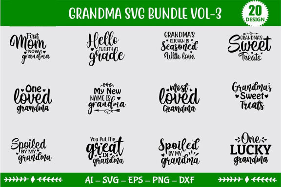 Grandma SVG Bundle
