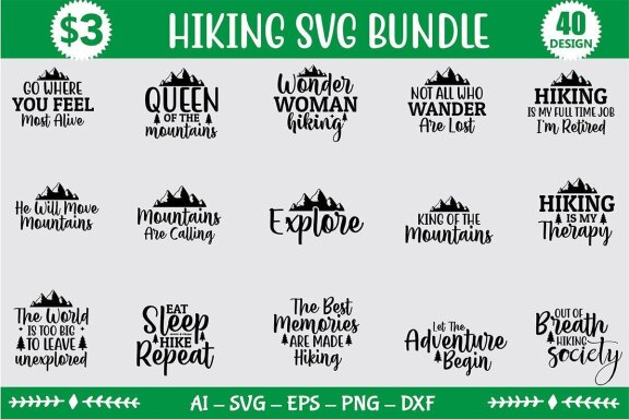 Hiking SVG Bundle