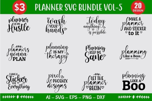 Planner SVG Bundle