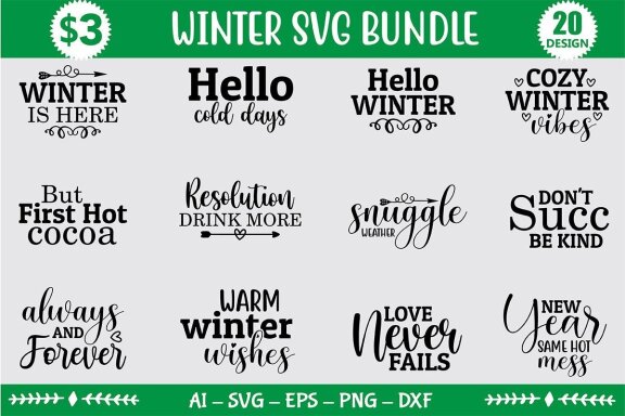 Winter SVG Bundle