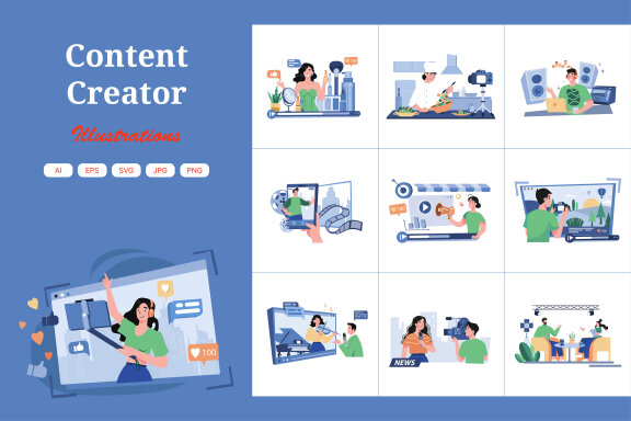 M630_Content Creator Illustration Pack 2