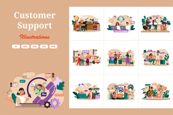 M628_Customer Support Illustration Pack 2