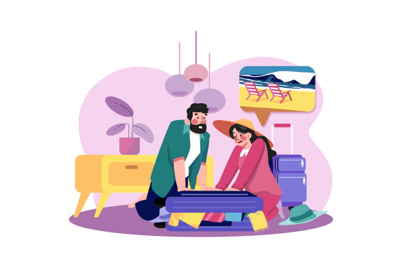 M627_Vacation Travel Illustration Pack 1