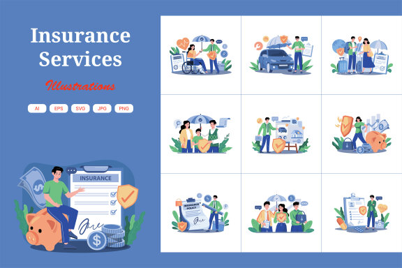 M625_Insurance Services Illustration Pack 1