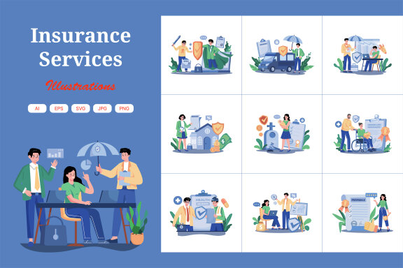 M625_Insurance Services Illustration Pack 2