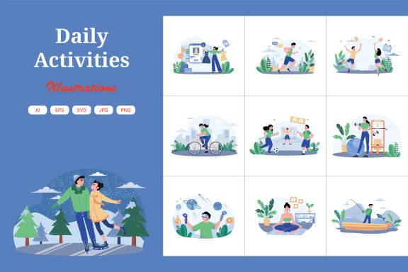 M621_Daily Activities Illustration Pack 1