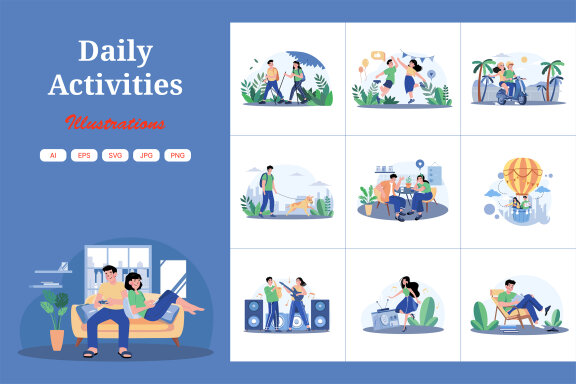 M621_Daily Activities Illustration Pack 2
