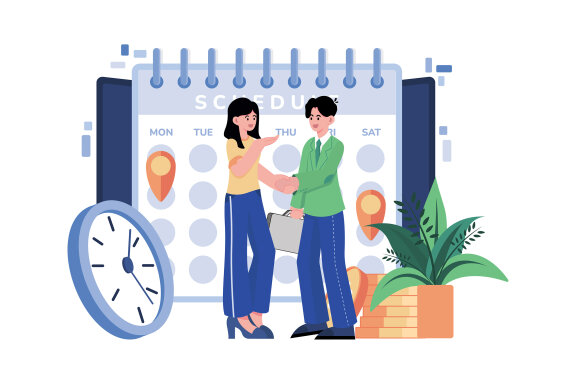 M616_Appointment Scheduling Illustration Pack