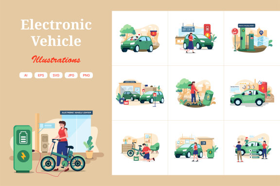 M608_Electronic Vehicle Illustration Pack