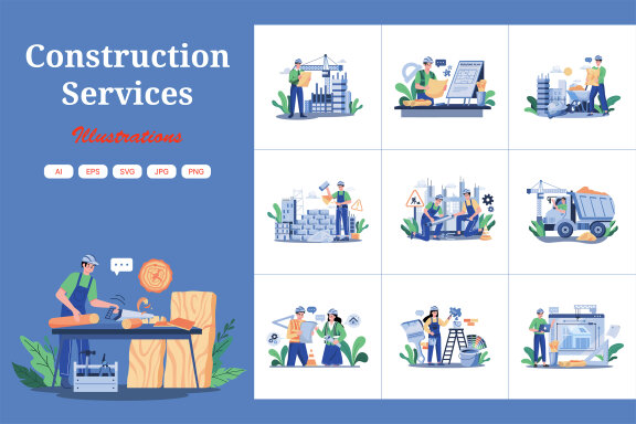 M607_Construction Services Illustration Pack