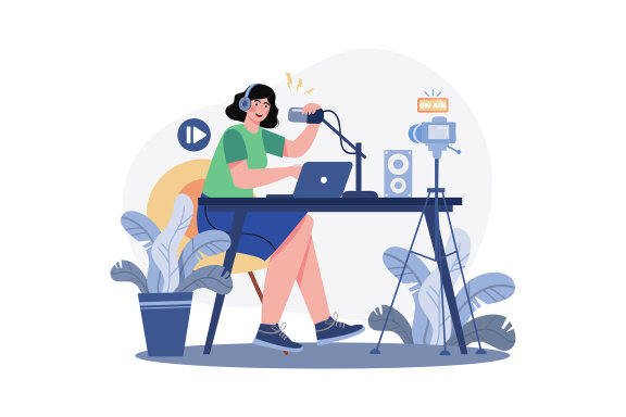 M598_Live Podcast Illustration Pack 2