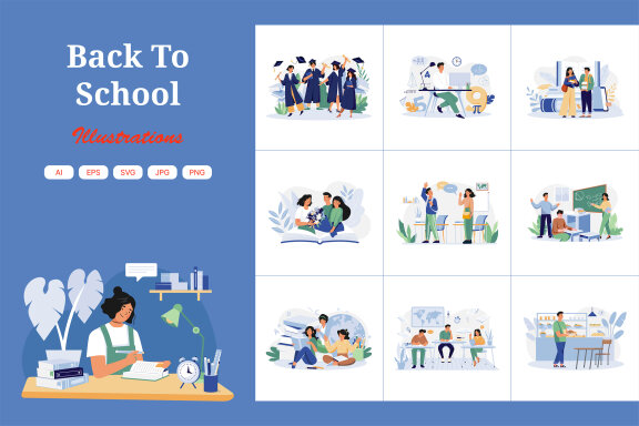 M596_Back To School Illustration Pack 1