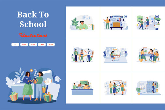 M596_Back To School Illustration Pack 2
