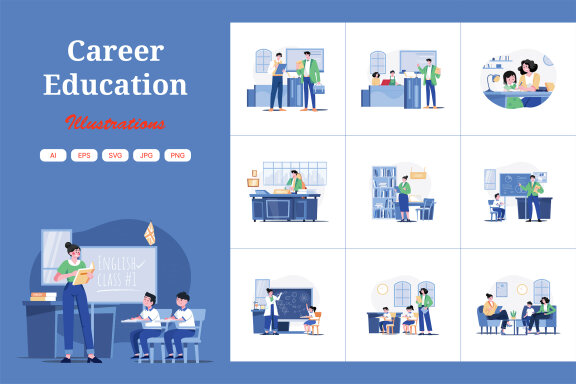 M595_Career Education Illustration Pack 