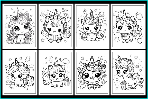 100 Kawaii Cupcake Coloring Pages