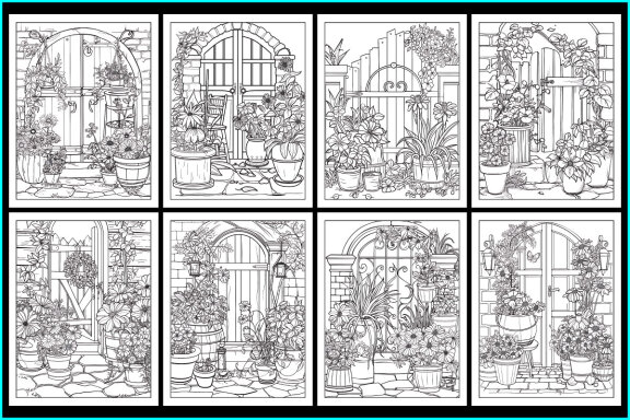 Herb Gardens Coloring Pages