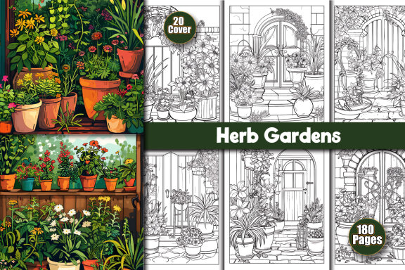 Herb Gardens Coloring Pages