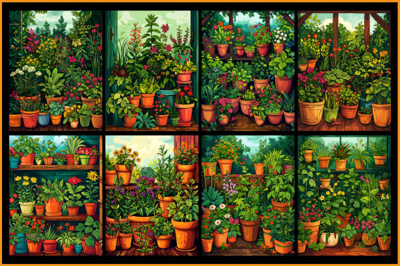Herb Gardens Coloring Pages