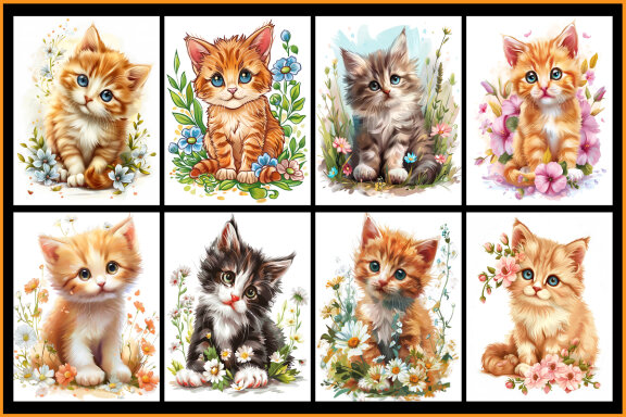 Kitten Cat Coloring Pages