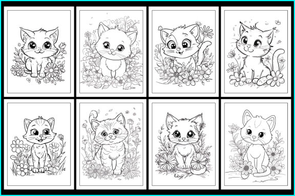 Kitten Cat Coloring Pages