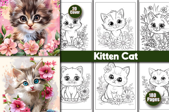Kitten Cat Coloring Pages