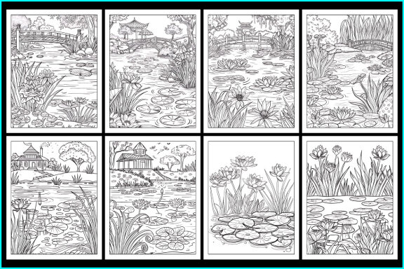 Water Gardens Coloring Pages