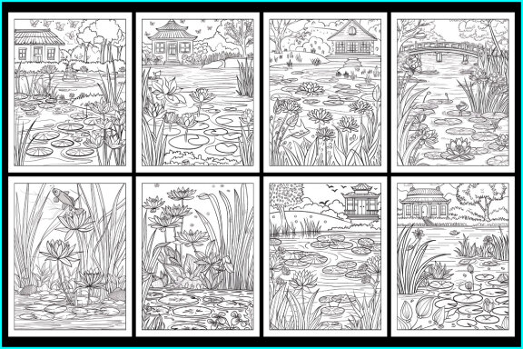 Water Gardens Coloring Pages