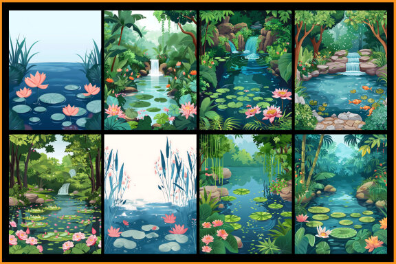 Water Gardens Coloring Pages