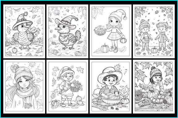200 Thanksgiving Coloring Pages