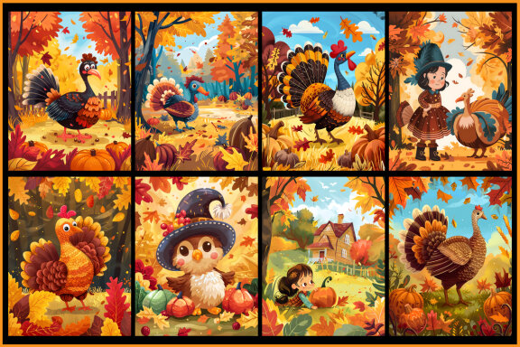 200 Thanksgiving Coloring Pages