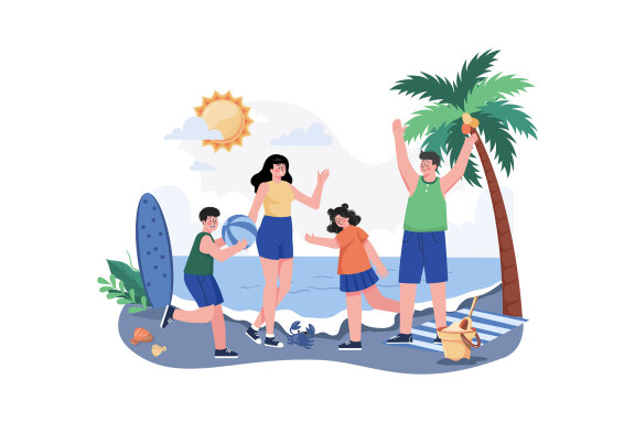 M586_Summer Holiday Illustration Pack