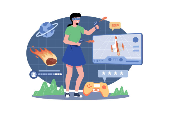 M584_VR Metaverse Illustration Pack