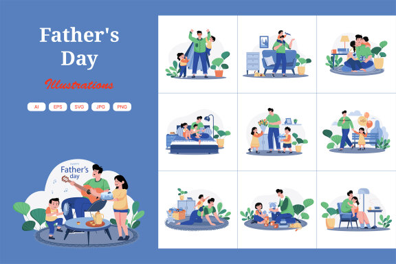 M578_Father's Day Illustration Pack