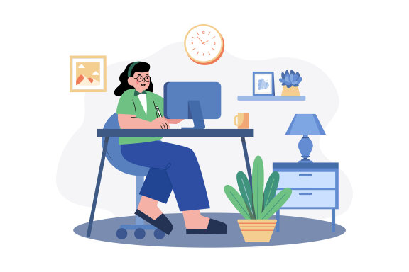 M575_Work from home Illustration Pack