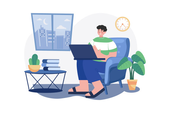 M575_Work from home Illustration Pack